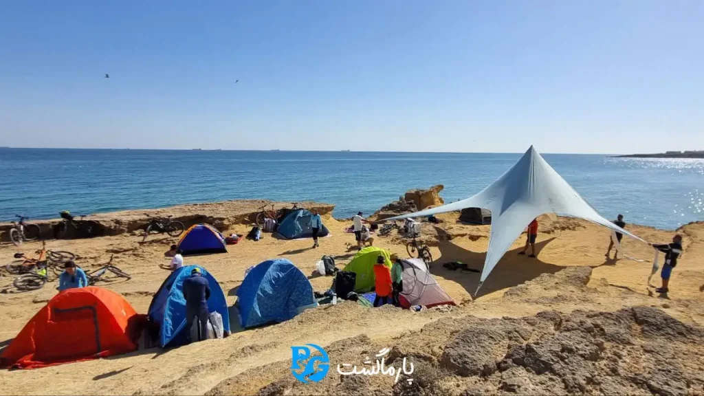 کمپ در سواحل خلیج فارس با پارماگشت